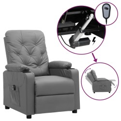 Fauteuil inclinable électrique Gris Similicuir 