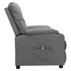 Fauteuil inclinable électrique Gris Similicuir 