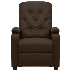 Fauteuil inclinable électrique Marron Similicuir 