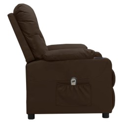 Fauteuil inclinable électrique Marron Similicuir 