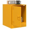 Table de chevet jaune moutarde 34,5x39x44 cm acier 