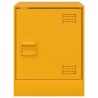 Table de chevet jaune moutarde 34,5x39x44 cm acier 