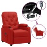 Fauteuil inclinable électrique Rouge bordeaux Similicuir 