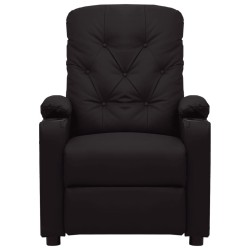 Fauteuil inclinable électrique Noir Similicuir 