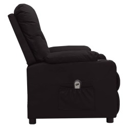 Fauteuil inclinable électrique Noir Similicuir 