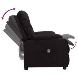 Fauteuil inclinable électrique Noir Similicuir 