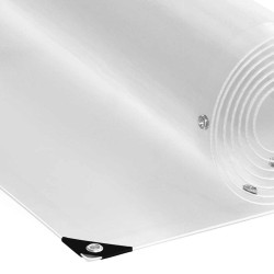 Bâche transparente avec œillets 2x3 m PVC 
