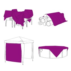 Bâche transparente avec œillets 2x3 m PVC 