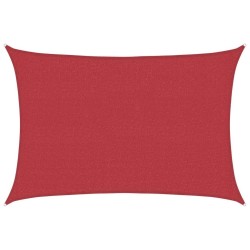 Voile d'ombrage 160 g/m² Rouge 3,5x4,5 m PEHD 