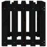 Jardinière avec design de clôture noir 50x50x50 cm pin massif 