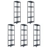 Étagères de rangement 5 pcs Noir 125 kg 60x30x180 cm Plastique 