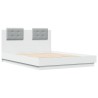 Cadre de lit avec LED sans matelas blanc 140x190 cm 