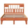 Cadre de lit sans matelas cire marron 140x190cm bois pin massif 