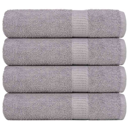 Serviettes de douche 4 pcs gris 70x140 cm 360 g/m² 100% coton 