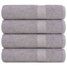 Serviettes de douche 4 pcs gris 70x140 cm 360 g/m² 100% coton 