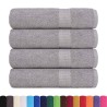 Serviettes de douche 4 pcs gris 70x140 cm 360 g/m² 100% coton 