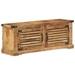 Banc à chaussures 110x38x45 cm Bois massif Bois de mangue brut 