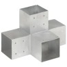 Connecteur de poteau Forme en X Métal galvanisé 101x101 mm 