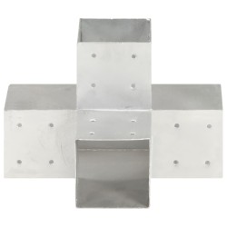 Connecteur de poteau Forme en X Métal galvanisé 101x101 mm 