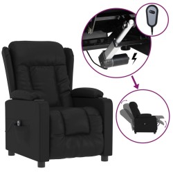 Fauteuil inclinable électrique Noir Similicuir 