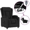 Fauteuil inclinable électrique Noir Similicuir 