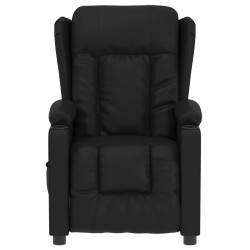 Fauteuil inclinable électrique Noir Similicuir 