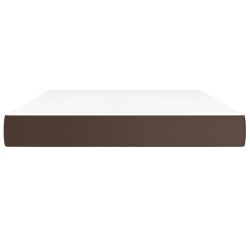 Matelas de lit à ressorts ensachés Marron 140x190x20 cm 