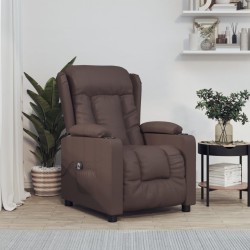 Fauteuil inclinable électrique Marron Similicuir 
