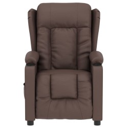 Fauteuil inclinable électrique Marron Similicuir 