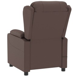 Fauteuil inclinable électrique Marron Similicuir 