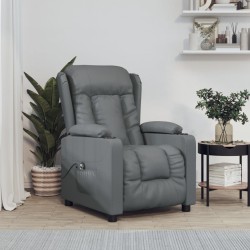 Fauteuil inclinable électrique Gris Similicuir 