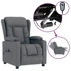 Fauteuil inclinable électrique Gris Similicuir 