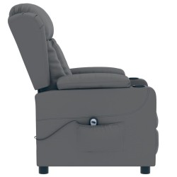 Fauteuil inclinable électrique Gris Similicuir 