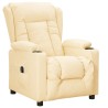 Fauteuil inclinable électrique Crème Similicuir 