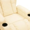 Fauteuil inclinable électrique Crème Similicuir 