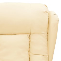 Fauteuil inclinable électrique Crème Similicuir 