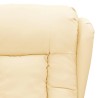 Fauteuil inclinable électrique Crème Similicuir 