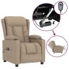 Fauteuil inclinable électrique Cappuccino Similicuir 