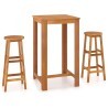 Ensemble de bar 3 pcs Bois d'acacia massif 