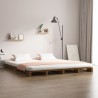 Lit de palette sans matelas marron miel bois massif 