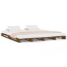 Lit de palette sans matelas marron miel bois massif 