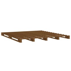 Lit de palette sans matelas marron miel bois massif 
