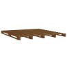 Lit de palette sans matelas marron miel bois massif 