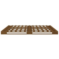 Lit de palette sans matelas marron miel bois massif 