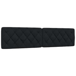 Cadre de lit sans matelas noir 200x200 cm tissu 