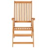 Chaises de jardin lot de 2 et coussins à carreaux gris Teck 