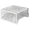Table basse argentée Design géométrique Aluminium  