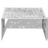 Table basse argentée Design géométrique Aluminium  