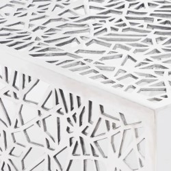 Table basse argentée Design géométrique Aluminium  