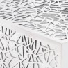 Table basse argentée Design géométrique Aluminium  